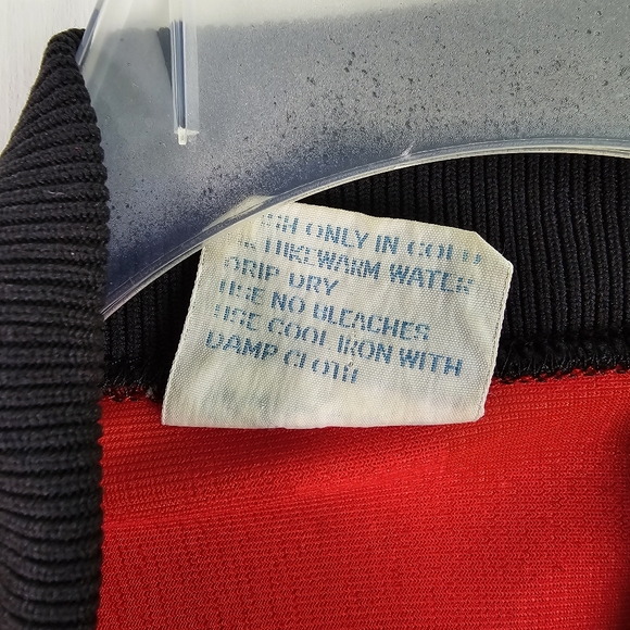 Vintage Red and Black Adidas Track Jacket Large Keyrolan 80s Trefoil - Picture 5 of 7